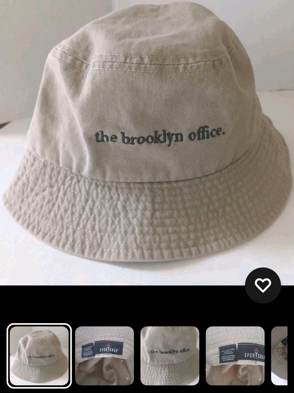 The Brooklyn Office Bucket Hat Unisex Festival Streetwear Khaki Beige - Picture 5 of 5